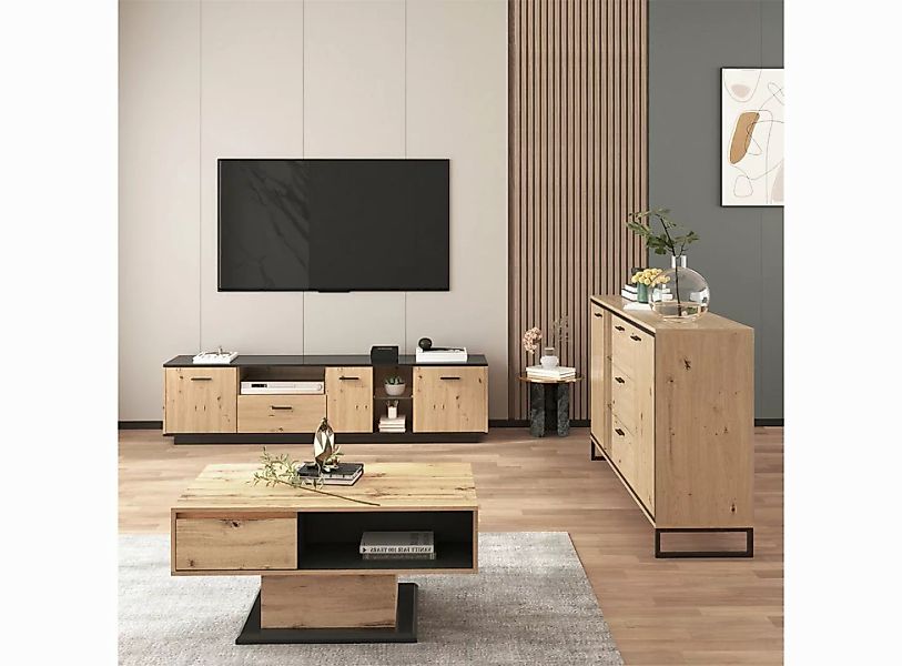 autolock TV-Schrank Wohnzimmerset, TV-Ständer, Couchtisch und Sideboard Set günstig online kaufen