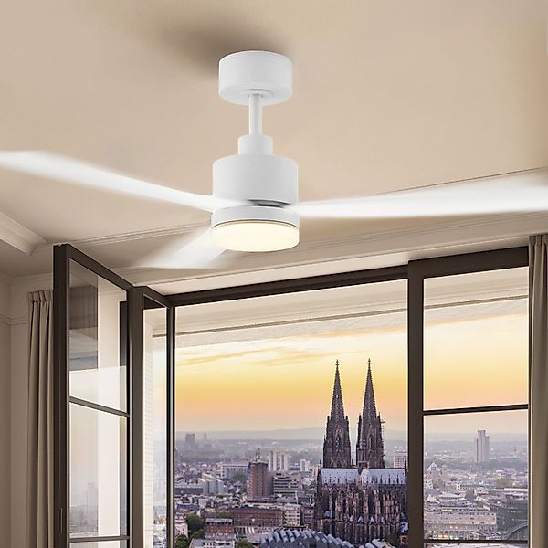 EMKE Deckenventilator mit LED‑Licht Ø 132 cm, 2.4 G‑Fernbedienung günstig online kaufen