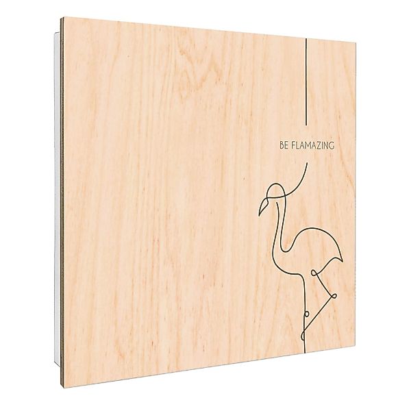 Banjado Schlüsselkasten mit Holzfront 30x30cm Weiß Scharnier Links 50 Haken günstig online kaufen