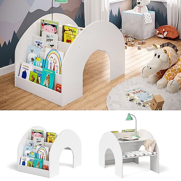 Bellabino Kindersitzgruppe Vily, 2-in-1 Kinderbücherregal und günstig online kaufen