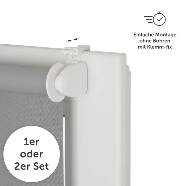 Doppelrollo Verdunklungsrollo - Klemmfix ohne Bohren, günstig online kaufen