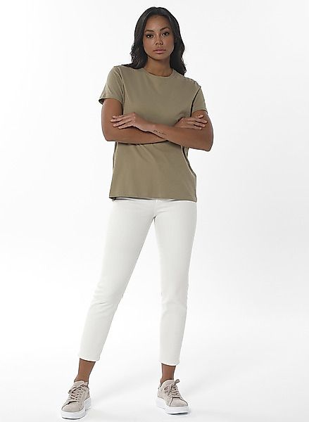 Damen Basic T-shirt Aus Bio-baumwolle günstig online kaufen