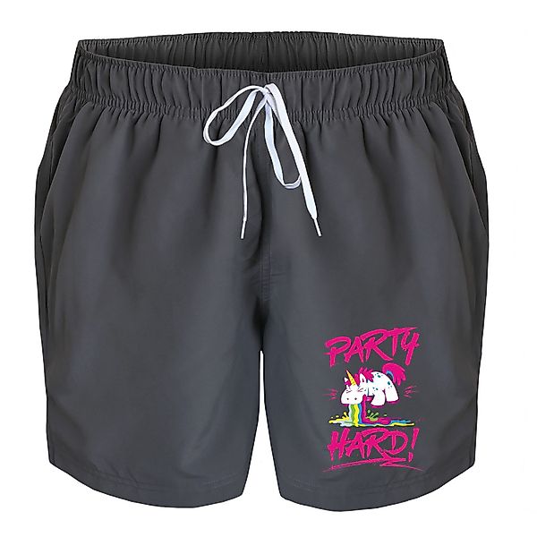 deinshirt Badehose Schwimmshorts Einhorn Party hard günstig online kaufen