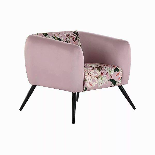 Sessel Dkd Home Decor Schwarz Rosa Metall Polyester (75 X 71 X 71 Cm) günstig online kaufen