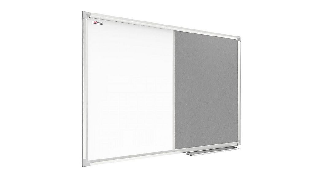 ALLboards Tafel Kombitafel Whiteboard und Grau Filz-Pinnwand mit Alurahmen günstig online kaufen