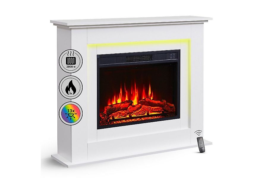 Balderia Elektrokamin Elektrokamin Finn, Standkamin mit Heizung 2000W, 3D-F günstig online kaufen