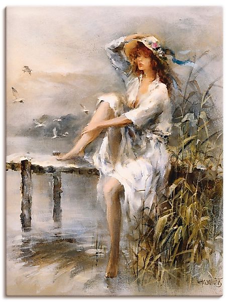 Artland Wandbild "Wasserseite", Frau, (1 St.), als Leinwandbild, Poster, Wa günstig online kaufen