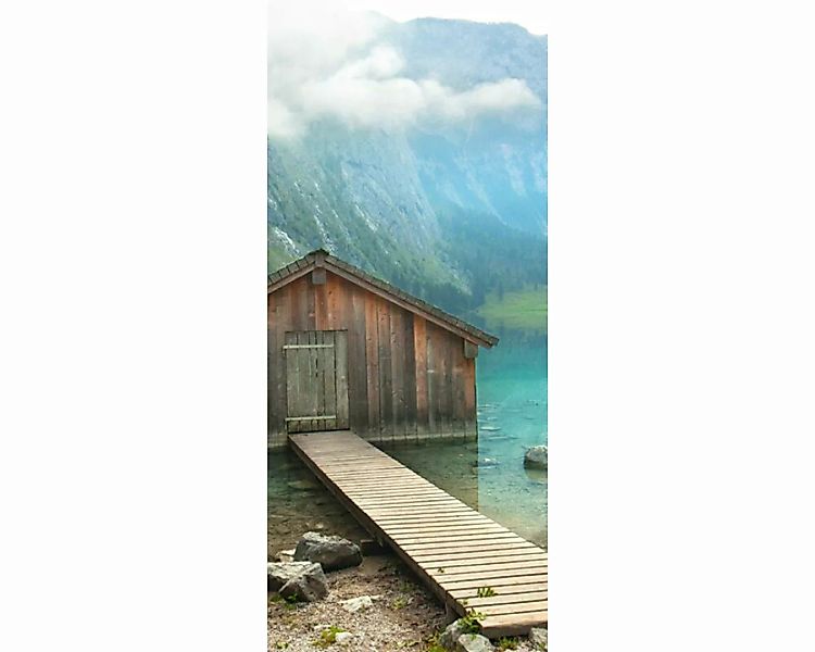 Trtapete "Haus am See" 0,91x2,11 m / selbstklebende Folie günstig online kaufen