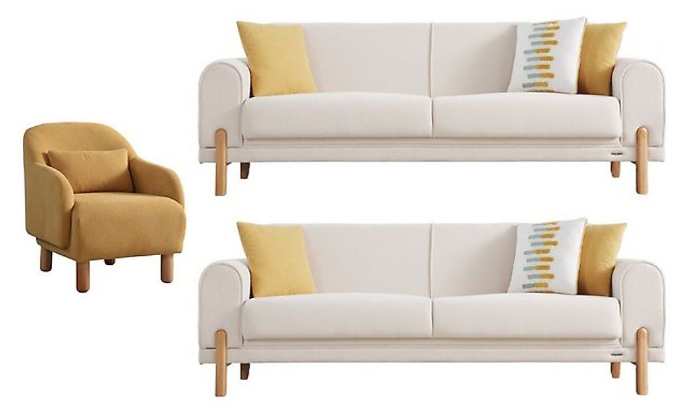 Villa Möbel Polstergarnitur Velmar, (3-tlg), Hand Made Qualtiy, Schlaffunkt günstig online kaufen