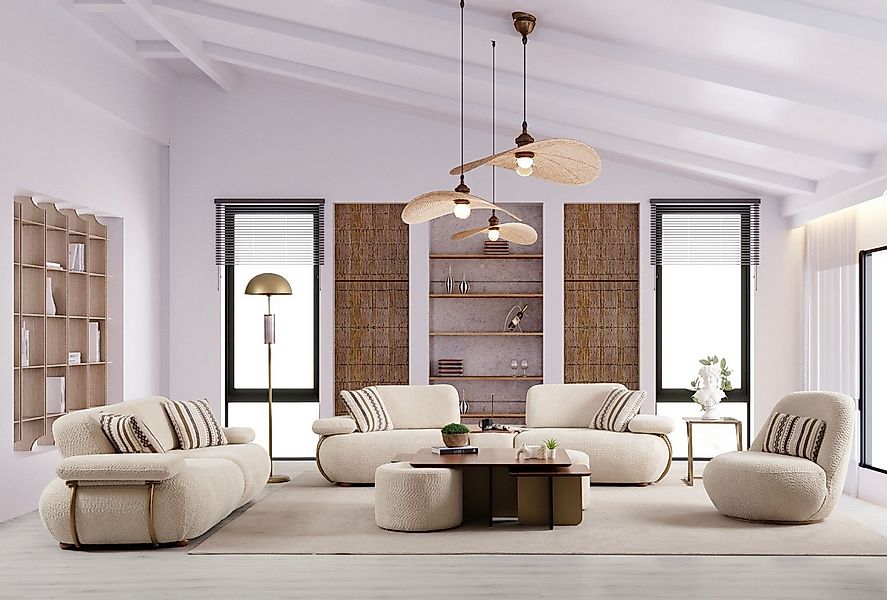 Nobelaa Sofa Sitzgruppe/Sofa Set - Modulares Wohnzimmergarnitur "Quince" 3+ günstig online kaufen