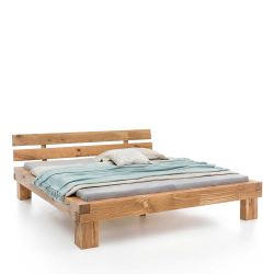 Holzbett aus Wildeiche Massivholz geölt günstig online kaufen