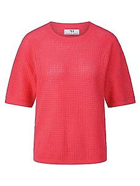 Rundhals-Pullover Peter Hahn rot günstig online kaufen