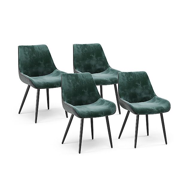 Vicco Esszimmerstuhl Eleganza, Grün, 4er Set günstig online kaufen