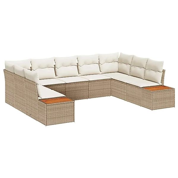 vidaXL Gartensofa-set mit Kissen 5-Tlg Beige und Creme Poly-Rattan 3356836 günstig online kaufen