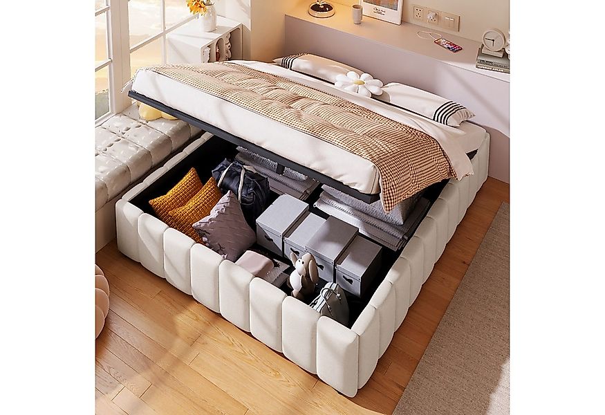 TavilaEcon Boxspringbett hydraulische Lagerung, ohne Kopfteil, verstellbar günstig online kaufen