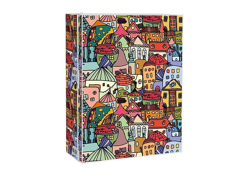 banjado Medizinschrank Stahl Funky Town (abschließbar, 3 große und 2 kleine günstig online kaufen