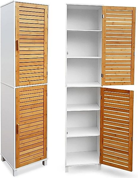 osoltus Badregal osoltus Badregal Hochschrank 190cm Wandschrank Bambus Aarh günstig online kaufen