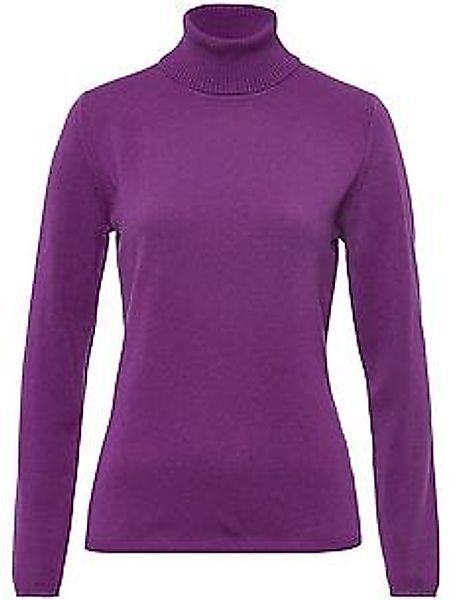Rollkragen-Pullover aus Schurwolle und Kaschmir Peter Hahn lila günstig online kaufen