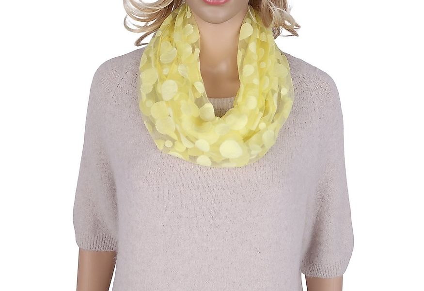 MIRROSI Loop Damen Schal Unifarbe HALBTRANSPARENT, Tolle Muster, (ca.160x38 günstig online kaufen