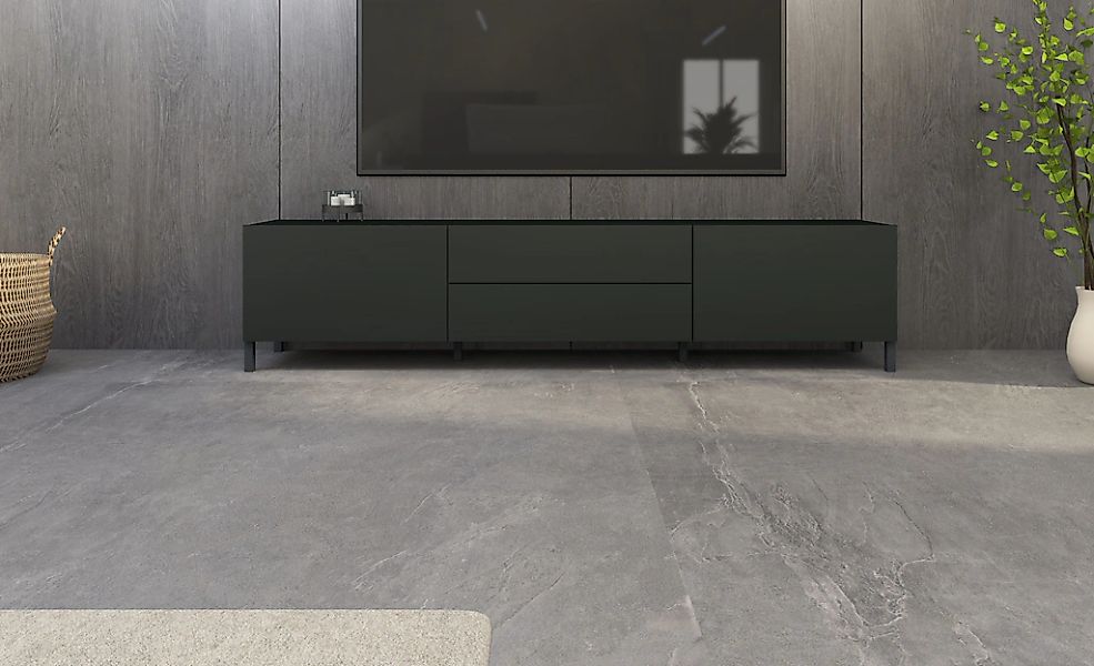 borchardt Möbel Lowboard "Sophia, Breite 200 cm, 2 Klappen, 2 Schubkästen, günstig online kaufen