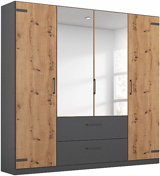 rauch Drehtürenschrank "Holmes" im Industrial Style, mit Schubkästen, mit o günstig online kaufen