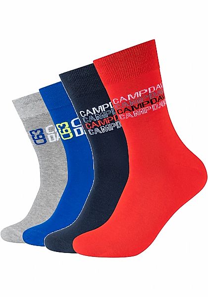 CAMP DAVID Socken "casual" 4 Stk. tlg. mit Markenlogo günstig online kaufen
