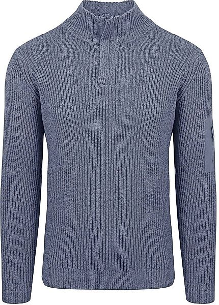 Suitable Mou Half Zip Pullover Blau - Größe XXL günstig online kaufen