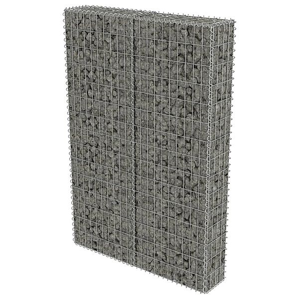 DOTMALL Gabionenzaun Gabionenwand mit Abdeckung Verzinkter günstig online kaufen