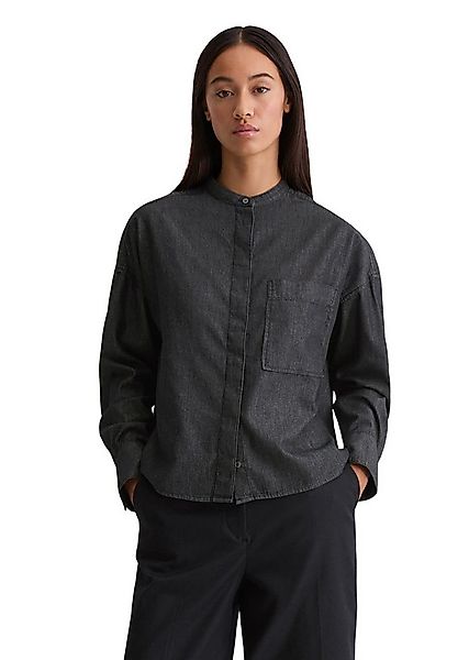 Marc O'Polo Langarmbluse aus Bio-Baumwolle in Denim-Look günstig online kaufen
