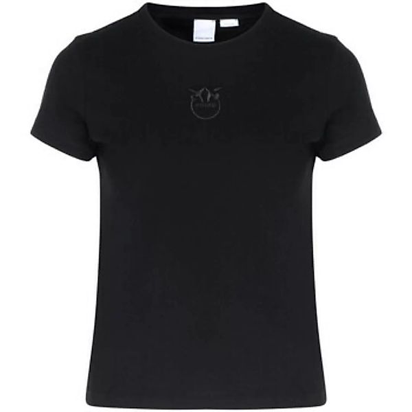 Pinko  T-Shirts & Poloshirts T-shirt  schwarz mit Love Birds Stickerei günstig online kaufen