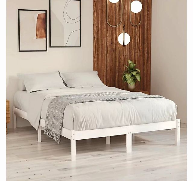 furnicato Bett Massivholzbett Weiß 120x190 cm günstig online kaufen