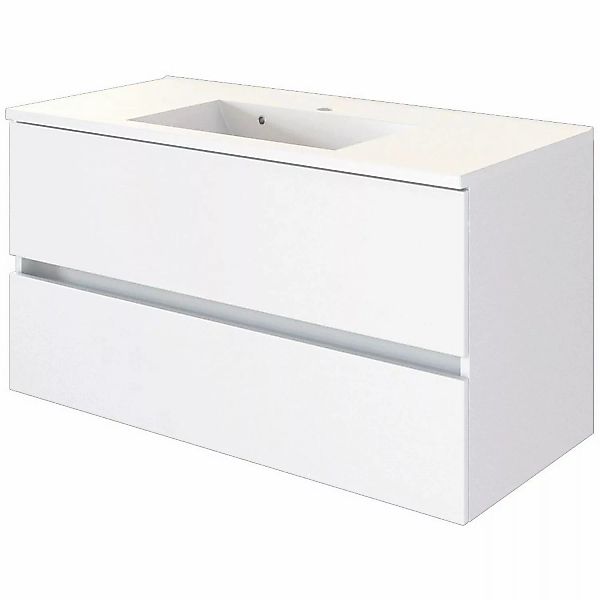 Held Möbel Einzelwaschtisch Verona 100 cm Weiß Matt mit Softclose günstig online kaufen
