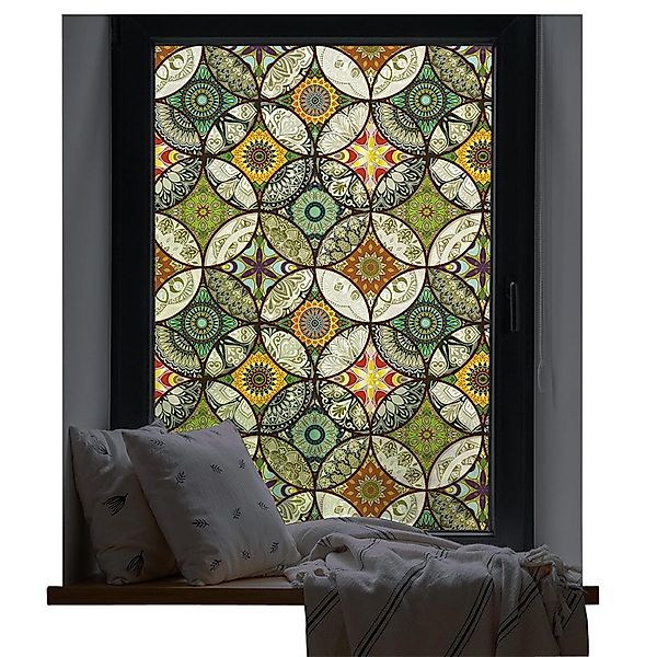 Coonoor Fensterfolie Dekorfolie Glasmalerei Fensterfolie, Blickdicht günstig online kaufen