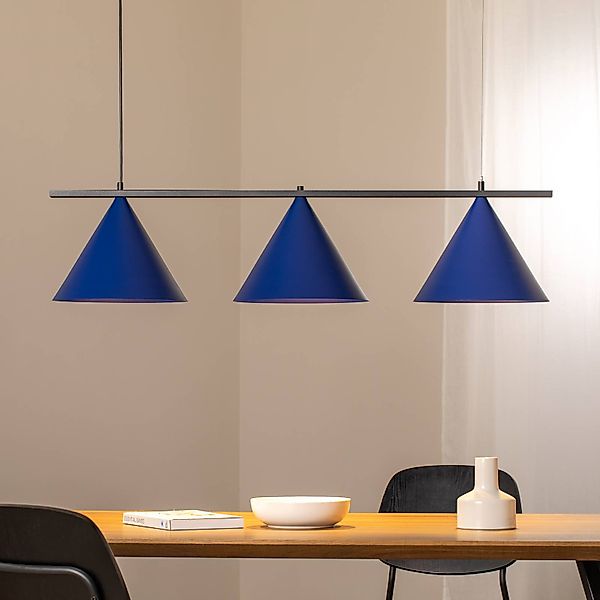 Hängeleuchte Capital, blau, 3-flammig, Ø 32 cm, GX53 günstig online kaufen