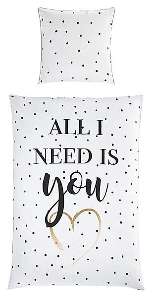 Bettwäsche YOU, Wendebettwäsche, Weiß, 135 x günstig online kaufen