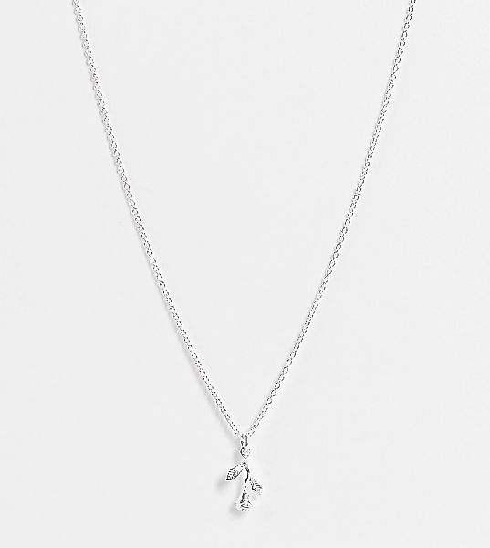 ASOS DESIGN Curve – Halskette aus Sterlingsilber mit Rosenanhänger günstig online kaufen