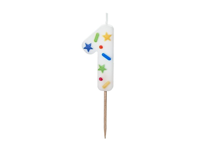 partydeco Geburtstagskerze Kerzenzahl #1, 5,5 cm günstig online kaufen