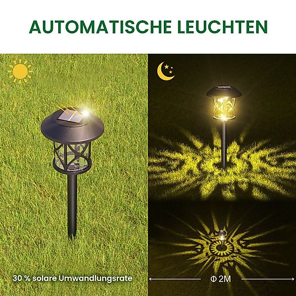Quntis Gartenleuchte 6/12 Stück Solarleuchte mit günstig online kaufen