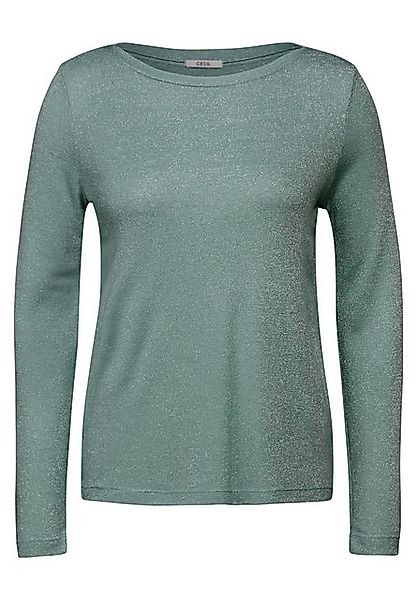 Cecil Langarmshirt – Glitzerndes Longsleeve mit U-Boot-Ausschnitt günstig online kaufen