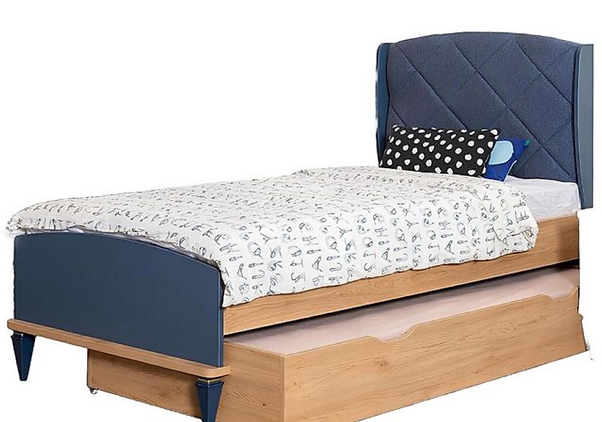 Xlmoebel Kinderbett Kinderbett mit blauem Polster im Designer-Stil und Holz günstig online kaufen