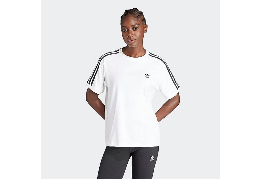 adidas Originals T-Shirt 3 STRIPE TEE ohne Verschluss, mit Rippdetails, aus günstig online kaufen