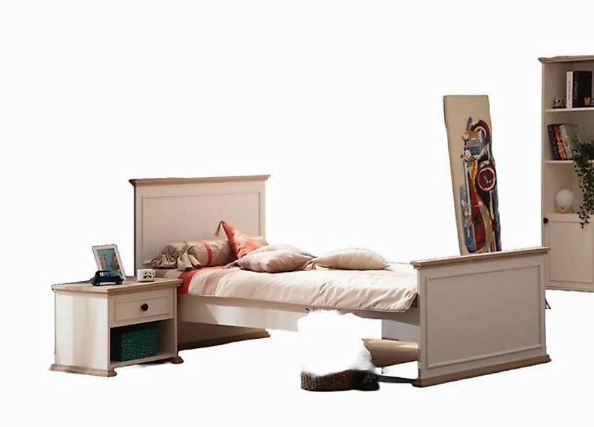 JVmoebel Bett Bett Einzelbett Nachttisch Schlafzimmer 2tlg. Modern Luxus Mö günstig online kaufen