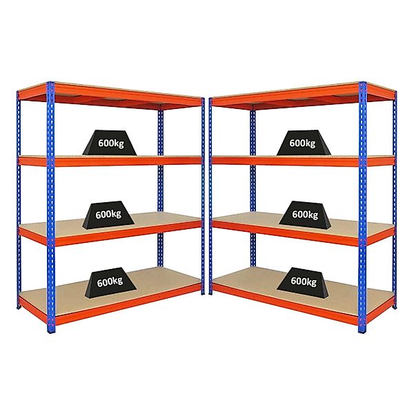 PROREGAL Mega Deal 2x Profi Schwerlastregal Bison HxBxT 180 x 160 x 60 cm 4 günstig online kaufen