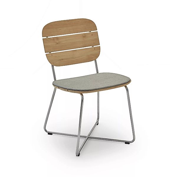 Skagerak - Sitzauflage für Lilium Stuhl - asche/LxBxH 48,5x41x1cm günstig online kaufen
