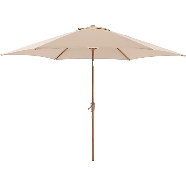 Marktschirm Camarillo Ø 300 cm Beige mit Kurbelmechanik günstig online kaufen