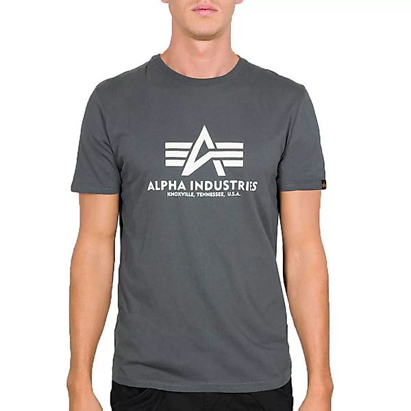 Alpha Industries Basic Kurzärmeliges T-shirt XS Greyblack günstig online kaufen