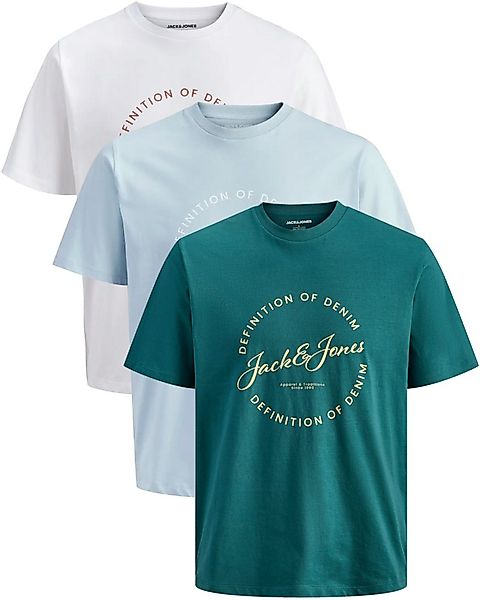 Jack & Jones Print-Shirt (Spar-Set, 3er-Pack) mit Logodruck, aus Baumwolle günstig online kaufen