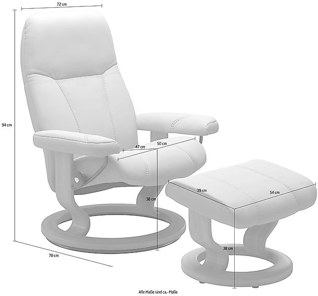 Stressless Relaxsessel "Consul", (Set, Relaxsessel mit Hocker), mit Hocker, günstig online kaufen