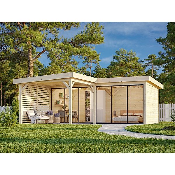 Palmako Pavillon Lenna Set 413 Slide 588 x 588 cm Lackiert Weiß FSC® günstig online kaufen