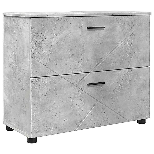 vidaXL Badezimmerschrank mit Schubladen Beton Grau 76,5 x 35 x 64 cm 883297 günstig online kaufen